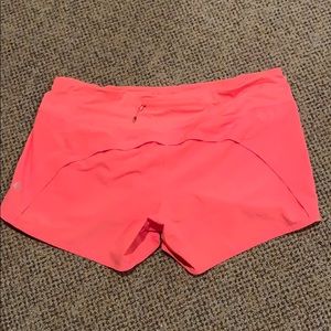 Pink lululemon shorts size 10. Only worn 1 time.